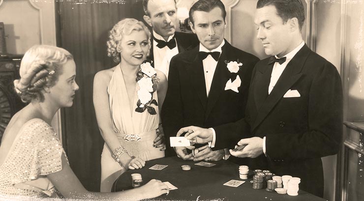 people playing blackjack in the old days