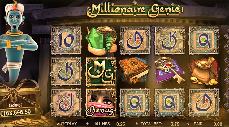 Millionaire Genie Slot Machine Game with Jackpot at 777 Casino