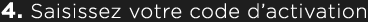 Enter Activation Code strip