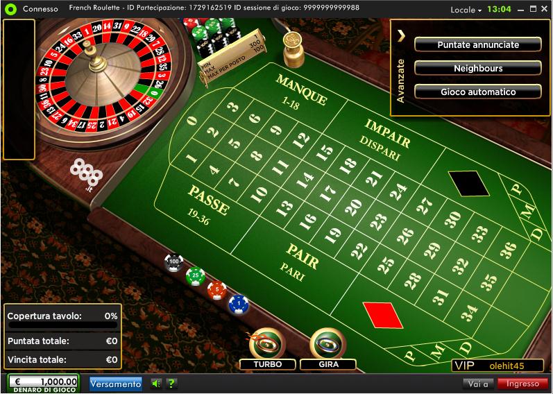 Roulette impair passe