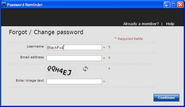 Forgot your password