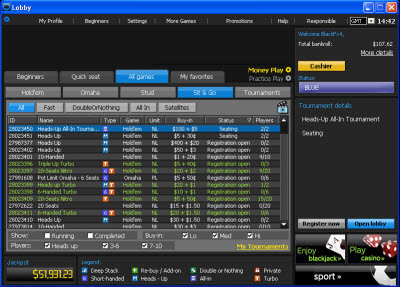 Tournament Tab Tournament Tab