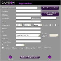 Regisration Screen
