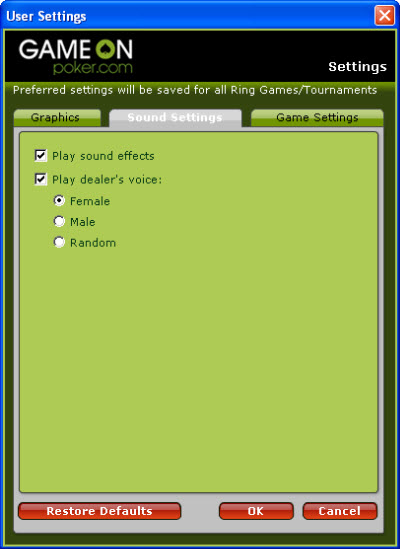 User Settings