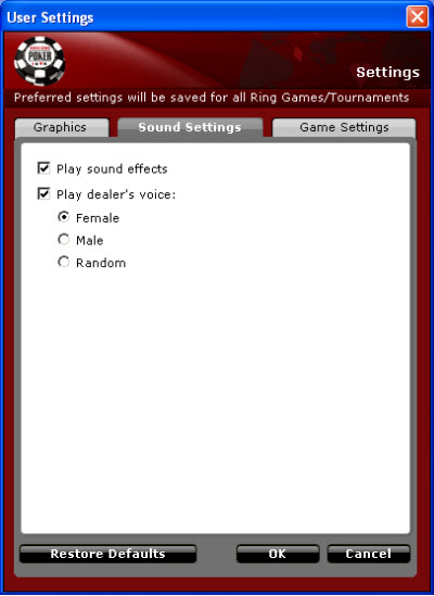User Settings