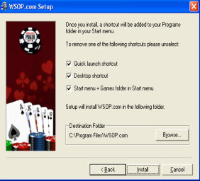 wsop setup