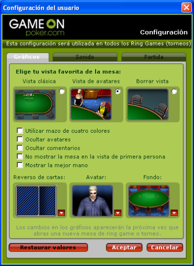 User Settings