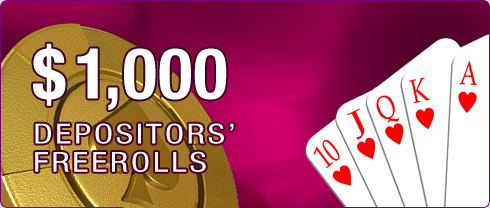 1000 Depositors Freerolls 1000 Depositors Freerolls