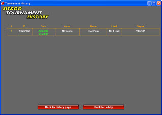 Tournament History Page