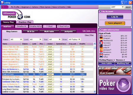 main poker lobby