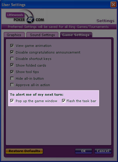 User Setting