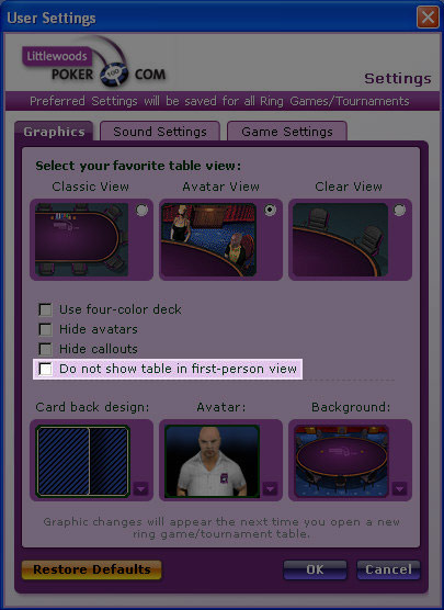 User Settings