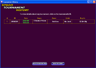 Tournament History Page