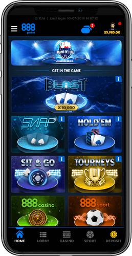 888 poker mobile games
