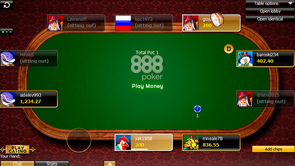 онлайн покер 888 для андроид