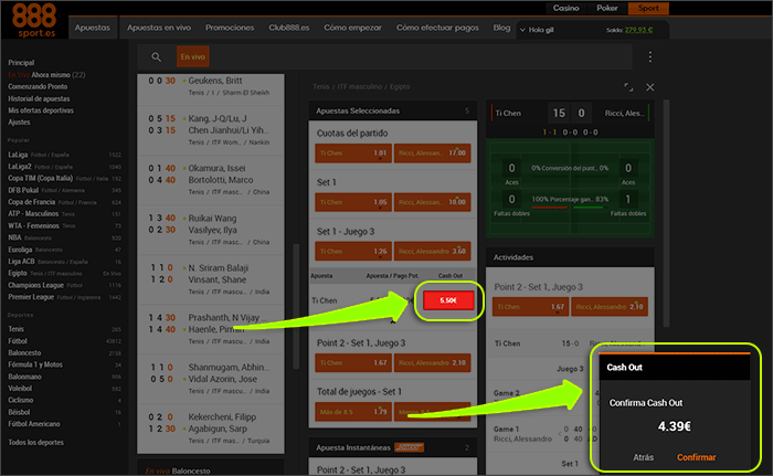 ¡Retírate a tiempo con la función Cash-Out! Favorite