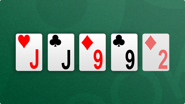 Tvåpar/två par pokerhänder